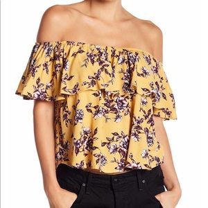 Noa Elle Floral Off-the-Shoulder Blouse
